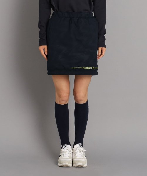 【リバーシブル／撥水／防風】ウェストゴム 中綿スカート 