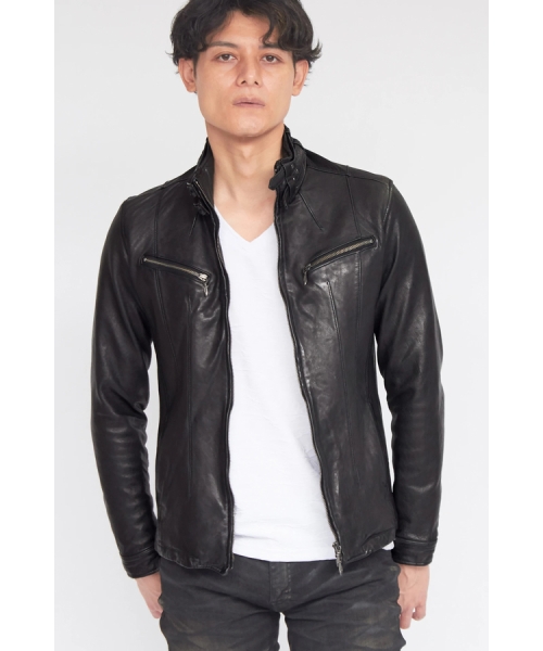 トルネードマート ウォッシュドレザーライダースブルゾン シープレザー