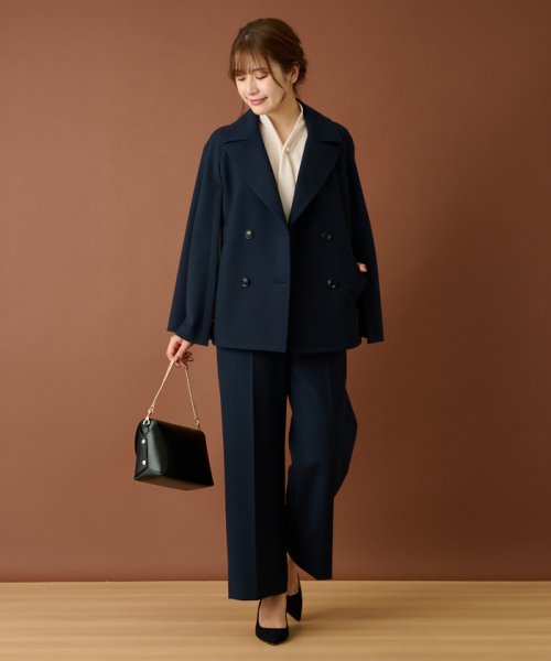 ケープ風ダブルジャケット カールパークレーン/リサップコミットシャツジャケット Q2132117008(16500円)