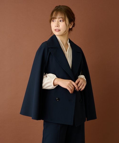 ケープ風ダブルジャケット カールパークレーン/リサップコミットシャツジャケット Q2132117008(16500円)