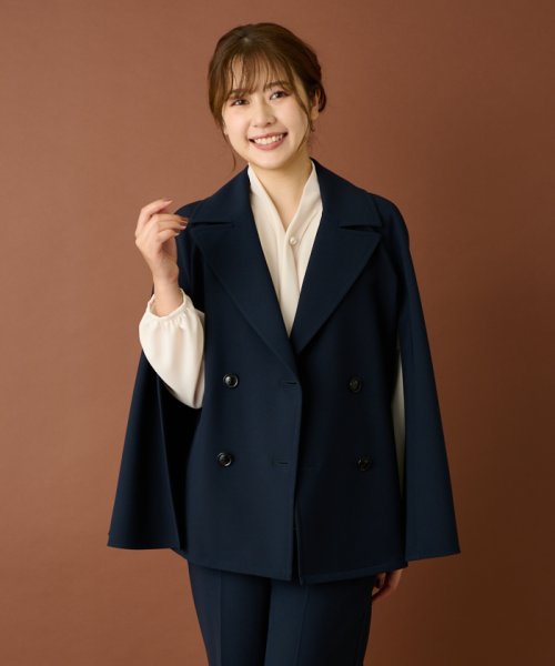 ケープ風ダブルジャケット カールパークレーン/リサップコミットシャツジャケット Q2132117008(16500円)