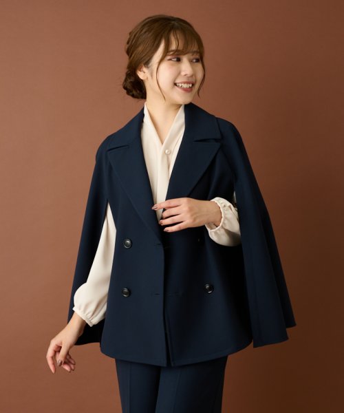 ケープ風ダブルジャケット カールパークレーン/リサップコミットシャツジャケット Q2132117008(16500円)