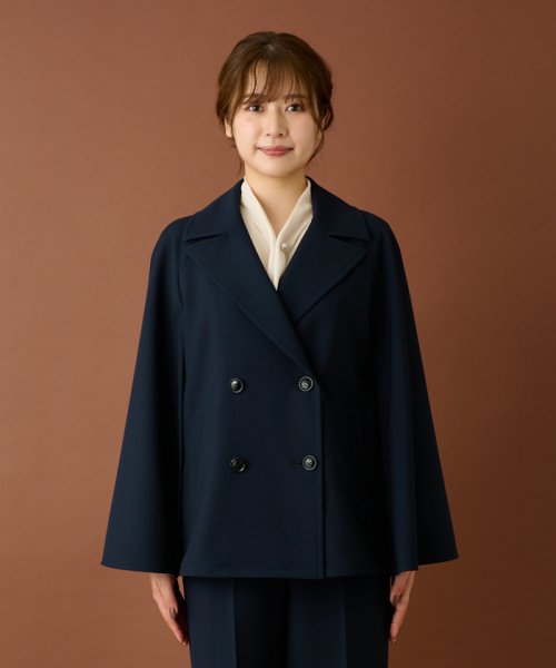 ケープ風ダブルジャケット カールパークレーン/リサップコミットシャツジャケット Q2132117008(16500円)