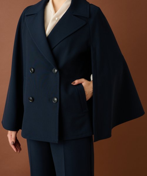 ケープ風ダブルジャケット カールパークレーン/リサップコミットシャツジャケット Q2132117008(16500円)