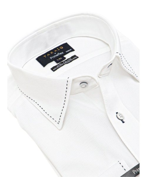 TAKA-Q(タカキュー)/プライムフレックス スタンダードフィット ワイドカラー長袖ニット 長袖 シャツ メンズ ワイシャツ ビジネス yシャツ 速乾 ノーアイロン 形態安定/img01