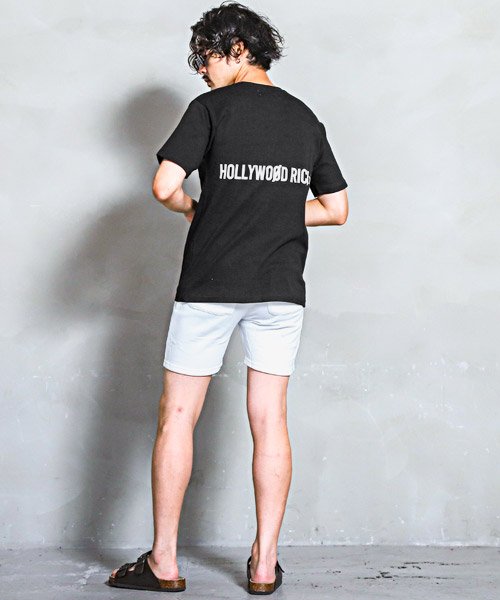 LUXSTYLE(ラグスタイル)/Hollywood rich.&(ハリウッドリッチ)ドットベアラインストーン半袖Tシャツ/Tシャツ メンズ 半袖  テディベア ロゴ ラインストーン/img04