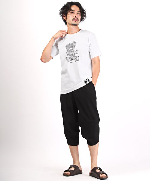 LUXSTYLE(ラグスタイル)/Hollywood rich.&(ハリウッドリッチ)ドットベアラインストーン半袖Tシャツ/Tシャツ メンズ 半袖  テディベア ロゴ ラインストーン/img06