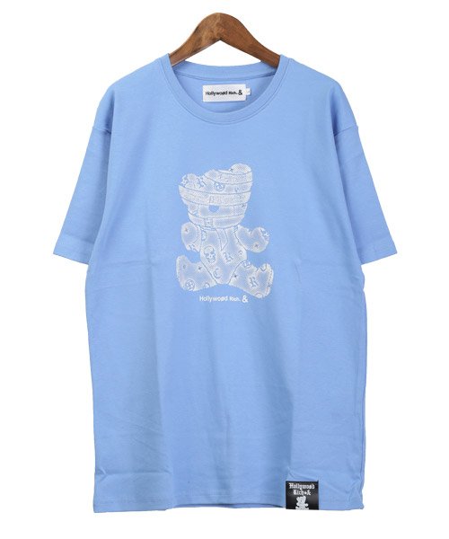 LUXSTYLE(ラグスタイル)/Hollywood rich.&(ハリウッドリッチ)ドットベアラインストーン半袖Tシャツ/Tシャツ メンズ 半袖  テディベア ロゴ ラインストーン/img09