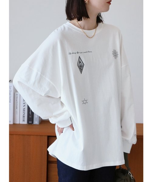 reca(レカ)/ビッグシルエットタトゥーデザインプリントTシャツ(R23227－k)/img16