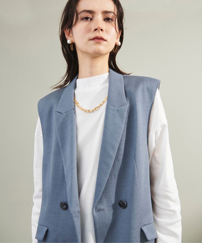【グレースコンチネンタル】テーラードロングジレコート テーラードロングジレコート / GRACE CONTINENTAL | GRACE
