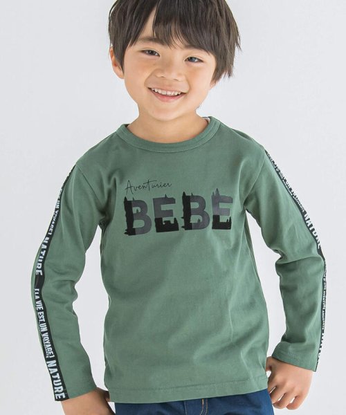 BeBe(ベベ)/フロッキープリントロゴTシャツ(80~150cm)/img02