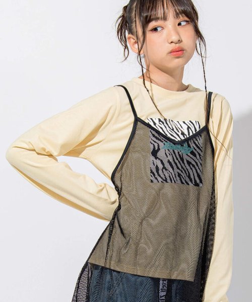 ZIDDY(ジディー)/【 ニコ☆プチ 掲載 】メッシュキャミソール＆Tシャツセット(130~160cm/img03