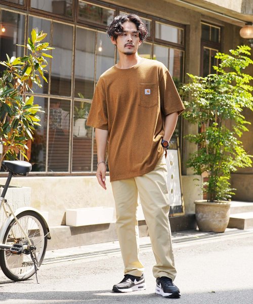 JIGGYS SHOP(ジギーズショップ)/Carhartt(カーハート) ポケット Tシャツ / Tシャツ メンズ ティーシャツ 半袖 クルーネック ビッグシルエット ビッグ/img09