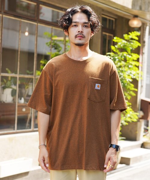 JIGGYS SHOP(ジギーズショップ)/Carhartt(カーハート) ポケット Tシャツ / Tシャツ メンズ ティーシャツ 半袖 クルーネック ビッグシルエット ビッグ/img43