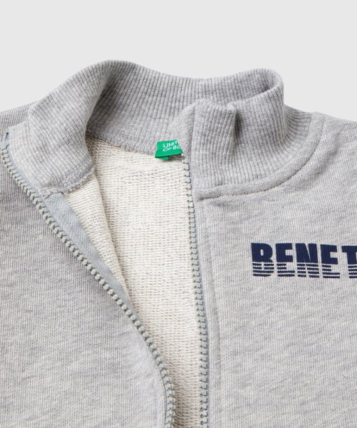 BENETTON (UNITED COLORS OF BENETTON BOYS)(ユナイテッド　カラーズ　オブ　ベネトン　ボーイズ)/キッズブランドロゴプリントフルジップスウェットブルゾンB/img01