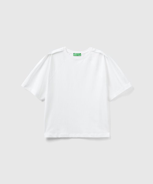 BENETTON (women)(ベネトン（レディース）)/センタープリーツラグランスリーブ半袖Tシャツ・カットソー/img03