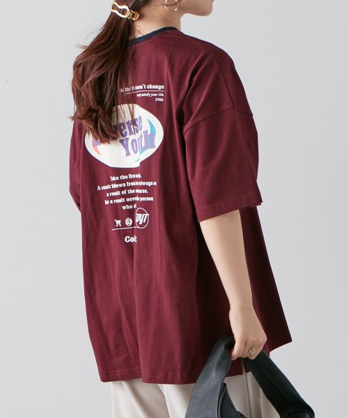 NICE CLAUP OUTLET(ナイスクラップ　アウトレット)/人気シリーズ、楕円リンガーTシャツ/img19