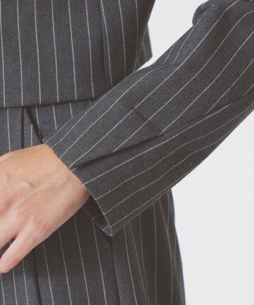 【ドラマ着用商品】ボックスクロップドジャケット 裏地 表地 ブラウン