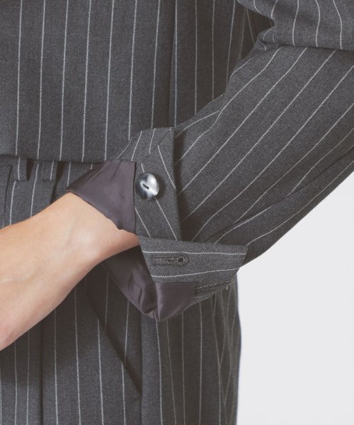 【ドラマ着用商品】ボックスクロップドジャケット 裏地 表地 ブラウン