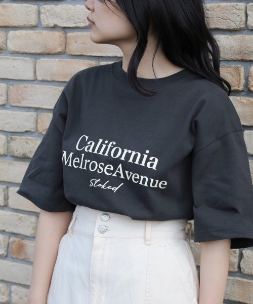 make a ray(make a ray)/【make a ray！別注】シンプル カレッジロゴ California/Charmant プリントTシャツ/半袖T/ビッグシルエット/img04