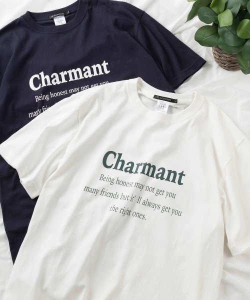 make a ray(make a ray)/【make a ray！別注】シンプル カレッジロゴ California/Charmant プリントTシャツ/半袖T/ビッグシルエット/img18