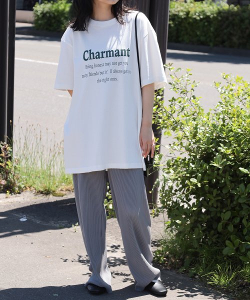 make a ray(make a ray)/【make a ray！別注】シンプル カレッジロゴ California/Charmant プリントTシャツ/半袖T/ビッグシルエット/img23