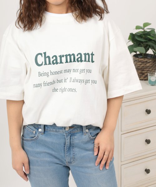 make a ray(make a ray)/【make a ray！別注】シンプル カレッジロゴ California/Charmant プリントTシャツ/半袖T/ビッグシルエット/img24