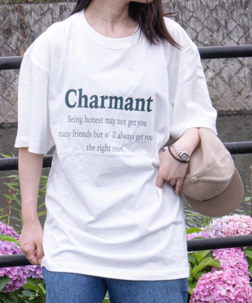 make a ray(make a ray)/【make a ray！別注】シンプル カレッジロゴ California/Charmant プリントTシャツ/半袖T/ビッグシルエット/img26