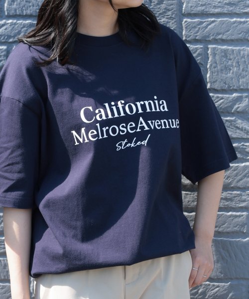 make a ray(make a ray)/【make a ray！別注】シンプル カレッジロゴ California/Charmant プリントTシャツ/半袖T/ビッグシルエット/img39