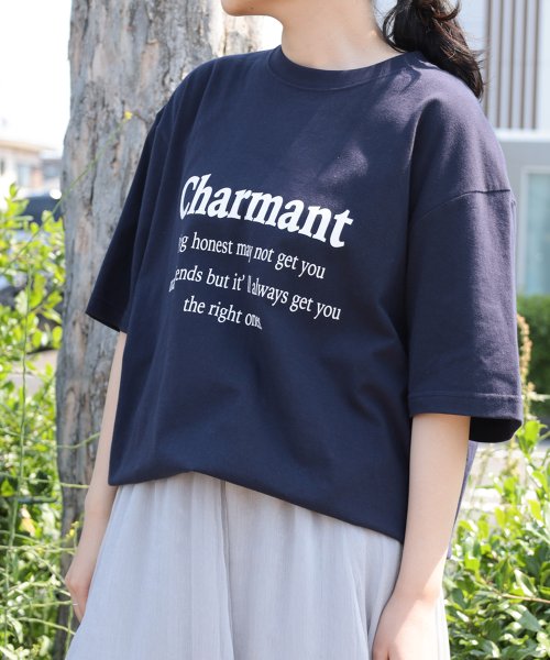 make a ray(make a ray)/【make a ray！別注】シンプル カレッジロゴ California/Charmant プリントTシャツ/半袖T/ビッグシルエット/img47