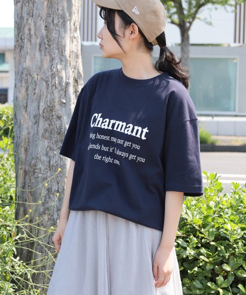 make a ray(make a ray)/【make a ray！別注】シンプル カレッジロゴ California/Charmant プリントTシャツ/半袖T/ビッグシルエット/img48