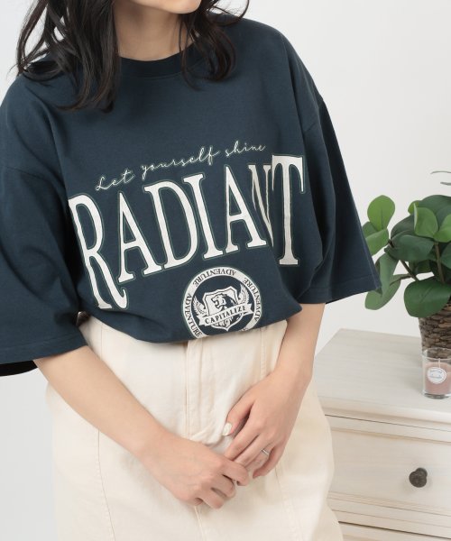 make a ray(make a ray)/【make a ray！別注】 ヴィンテージ クラック加工 カレッジロゴプリント ビッグシルエット半袖Ｔシャツ/img20