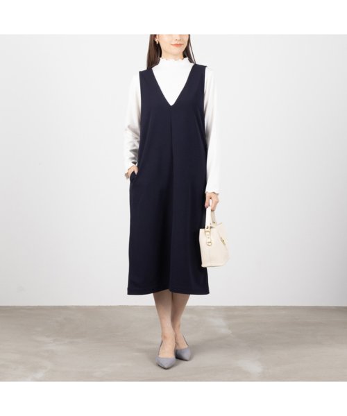 MAC HOUSE(women)(マックハウス（レディース）)/NAVY ネイビー 時短アンサンブルジャンパースカート 115426536/img03