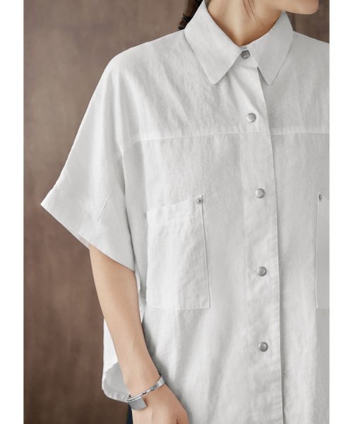 STYLE DELI(スタイルデリ)/綿麻スナップボタンシャツジャケット/img05