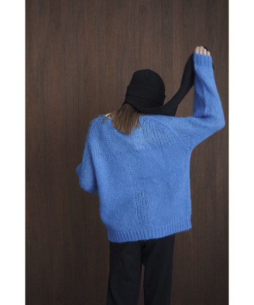 CLANE(クラネ)/HALF SHEER LOOSE MOHAIR KNIT TOPS/img01