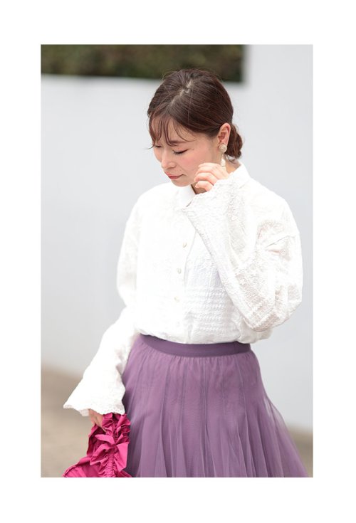Sawa a la mode(サワアラモード)/美しい花刺繍シャツブラウス/img19