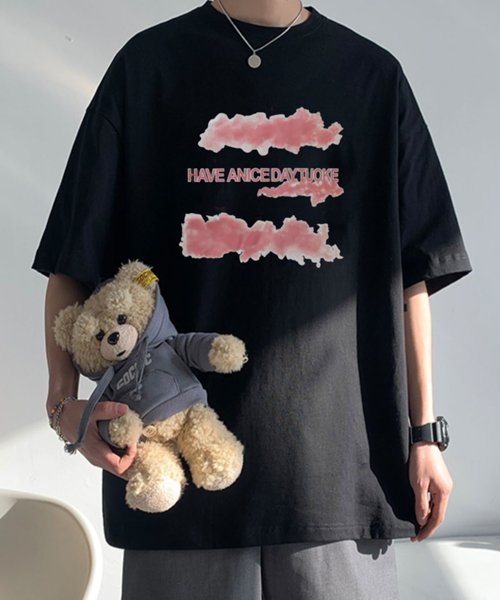 NOWLE(ノウル)/【NOWLE】ルーズシルエット フロントロゴ プリント 半袖 Tシャツ/img05