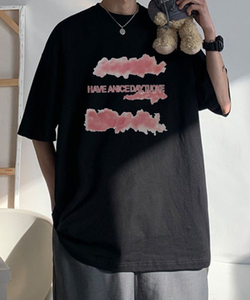 NOWLE(ノウル)/【NOWLE】ルーズシルエット フロントロゴ プリント 半袖 Tシャツ/img06