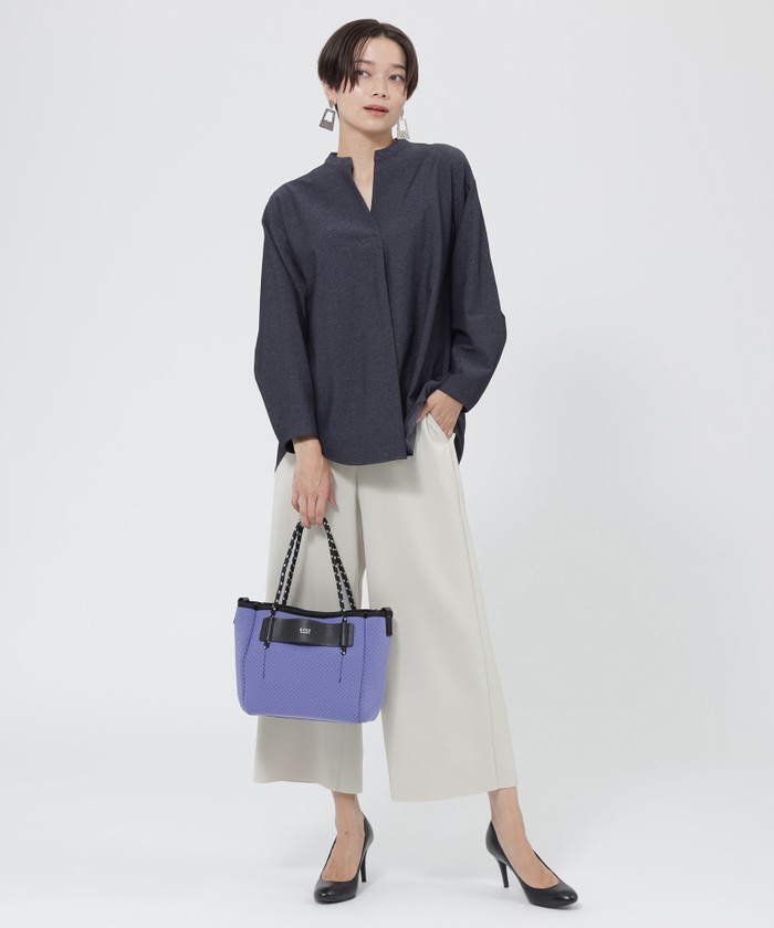 【L】【ウォッシャブル】デニムライク2WAYストレッチブラウス(505481279)|阪急百貨店公式通販サイト|阪急百貨店オンラインストア