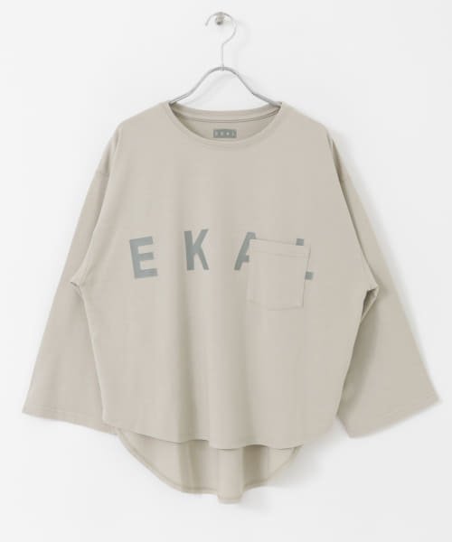 EKAL(EKAL)/ロゴロングテール8分袖Tシャツ/img08
