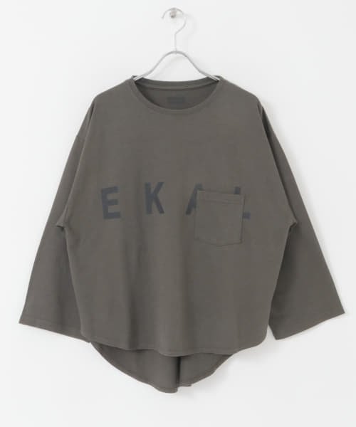 EKAL(EKAL)/ロゴロングテール8分袖Tシャツ/img10