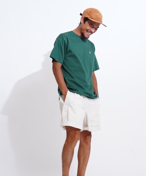 GIORDANO(ジョルダーノ)/6.2oz スモールライオン刺繍Tシャツ/img11