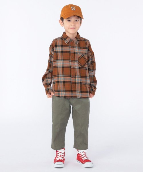 SHIPS KIDS(シップスキッズ)/SHIPS KIDS:100～130cm / ネル チェック ボタンダウン シャツ/img10