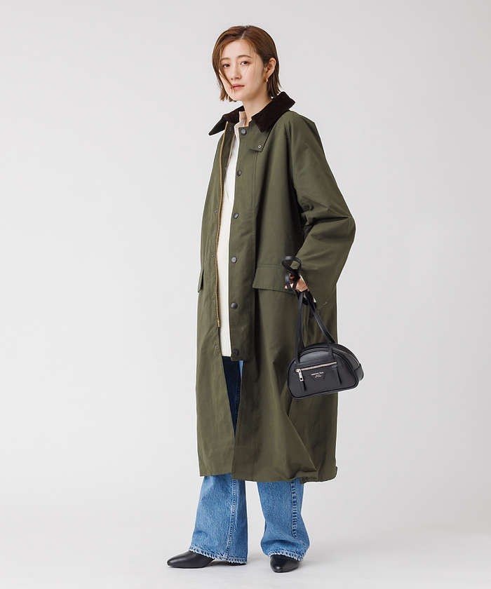 BARBOUR/バブアー】Burghley ピーチスキンロングコート(505494163