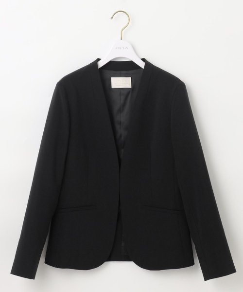 【セットアップ可】セレモニーダブルクロス カラーレスジャケット ノーカラージャケット Z1263230855(9685円)