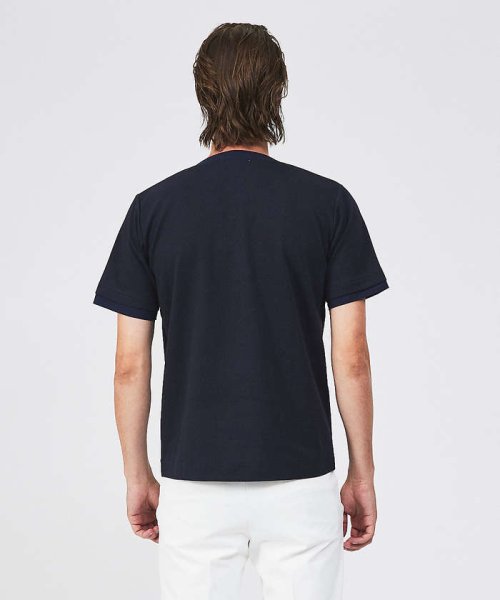 5351POURLESHOMMES(5351POURLESHOMMES)/異素材スリットカラー 半袖Tシャツ/img07