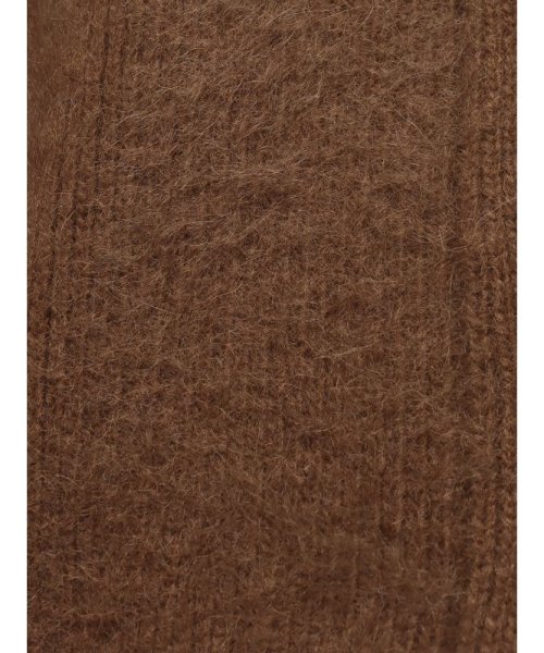 ラクーンブレンドノーカラーニットジャケット 