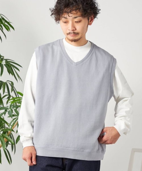 SHIPS any MEN(シップス　エニィ　メン)/SHIPS any: COTTON USA ガーメントダイ スウェット Vネック ベスト◇/img15