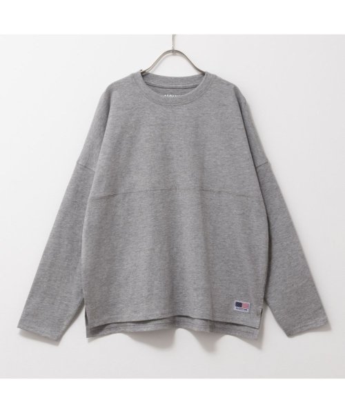 MAC HOUSE(kid's)(マックハウス（キッズ）)/NAVY ネイビー USコットン100％ きりかえ 長袖 ロンT MABG23244/img03