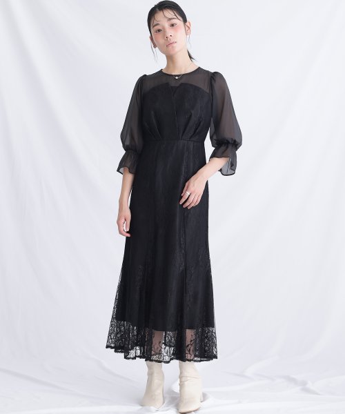 キャンディースリーブビスチェ風ワンピース 